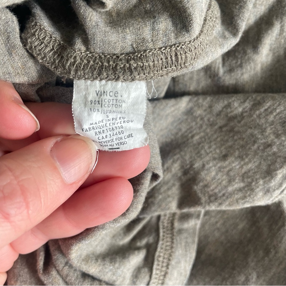 Vince Favorite Turtleneck Beige | Tan Cotton Blend - Picture 7 of 8